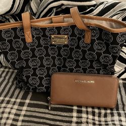 michael kors purse and wallet set sale