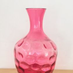 Beautiful Cranberry Glass Vintage Bud Vase 