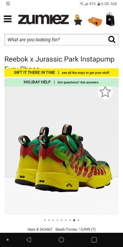 Jurassic World Nuevas Reebok New) Reebok X Jurassic Park Instapump