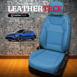 KIA K4 LXS/EX Blue Wrap Black Contrast 2025-2026 Katzkin Leather Seat Deluxe Kit - $1,895