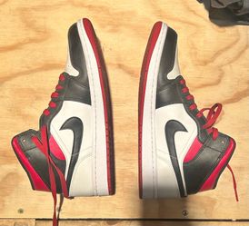 Nike Air Jordan 1 Mid Black Toe White Gym Red
