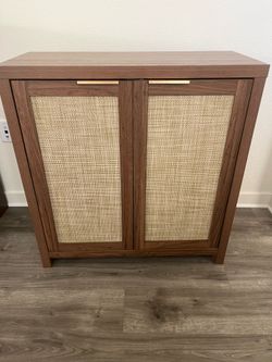 BRAND New 31.5” Rattan Sideboard