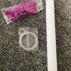 NEW LED Flashing Light Up Slotted Glasses/Shutter Shades, Bracelet And Foam Baton