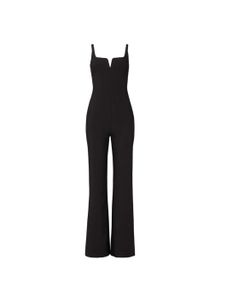 Likely Constance square neck wide leg flare black tank top jumpsuit 0