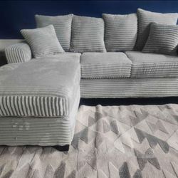 Brand New Artisan Ghost Grey 2pc Chaise Sofas (Tax included in price)