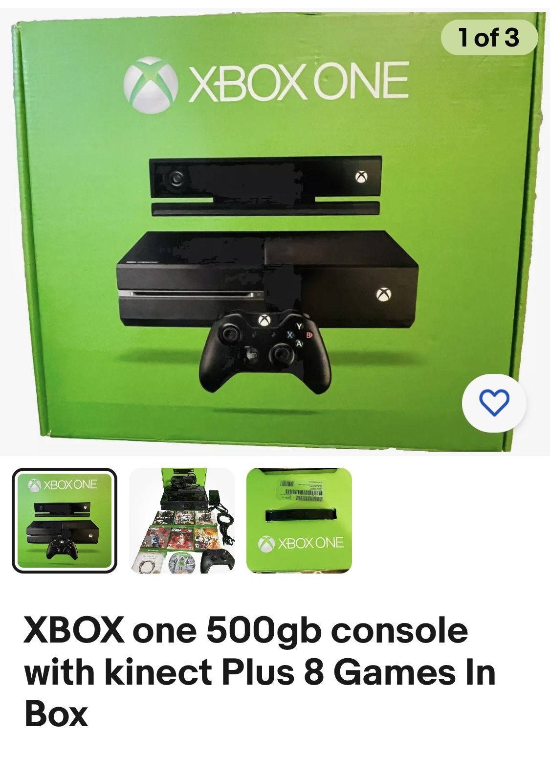Xbox One 500gb With Kinect