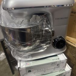 uhomepro 7.5 QT Stand Mixer for Kitchen, 6+0+P-Speed Tilt-Head 660W Dough Mixer, Home Commercial Mixing Electric Kitchen Cake Mixer W/ Dough Hook, Bea