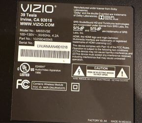 Vizio 65 M650VSE