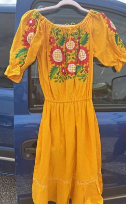 Mexican Embroidered Dress 