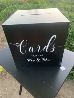 Wooden box for wedding or reception