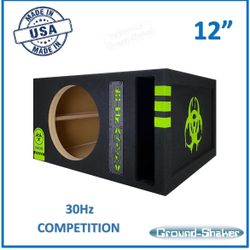 12” Single Ported Competition Sub Box Subwoofer Enclosure Car Audio Speaker Box Ground Shaker 