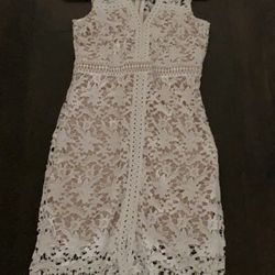 Hailey Lyn Cream Lace Back Zipper Graduation Dress 4