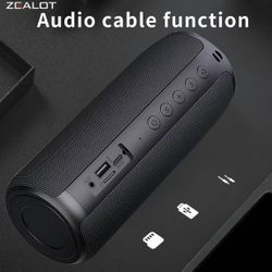 ZEALOT S51 20W wireless speaker, portable dual-speaker subwoofer, TWS supports dual pairing, 1800mAh battery, 8-hour gaming time for loud stereo, boom