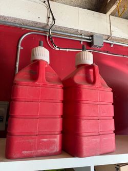 Red Plastic Utility Fuel Jugs – Set of 2