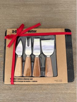 B&B 5 Piece Marble Cheese Set (new and unopened)
