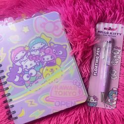 Hello Kitty Journal And Pen 