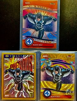 2026 Topps Finest FF Black Bolt 3 Card Lot Orange /25 Gold /50 Phenoms SSP