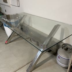 Glass With Silver Stand Very Heavy