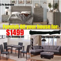 Furnish your new house three bedroom package for only 1499