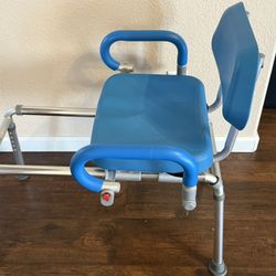 Sliding Shower Chair With Swivel Seat