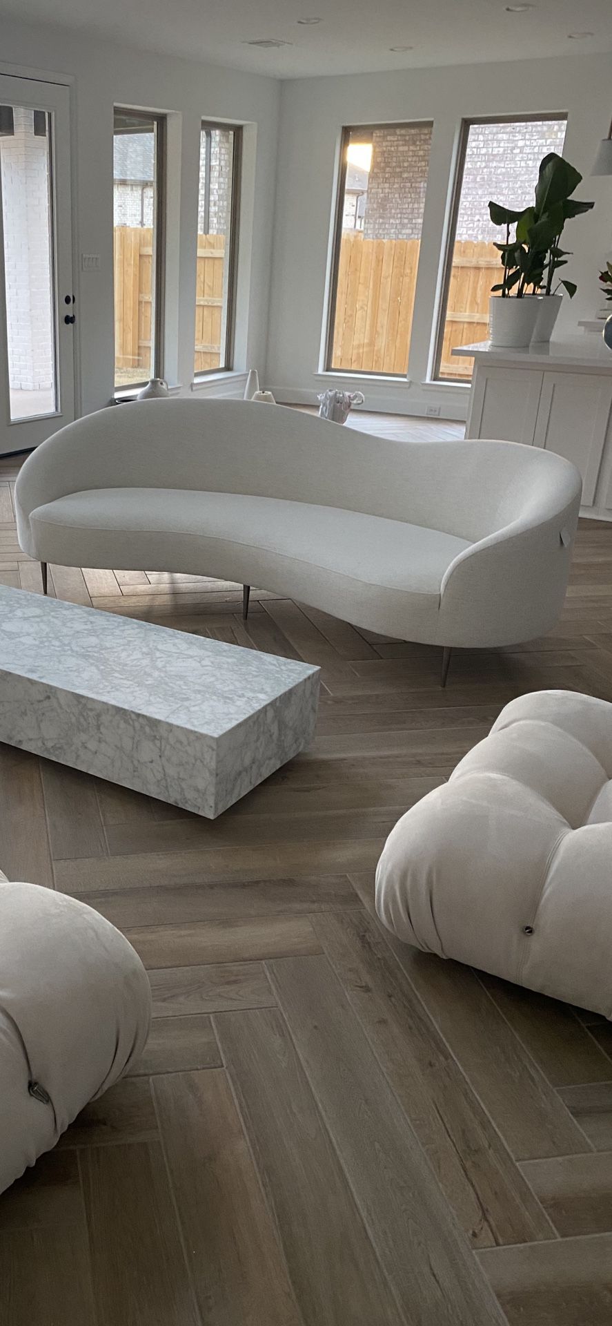 CB2 Curvo sofa