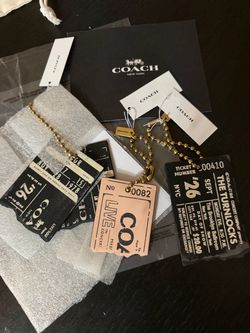 Coach Concert Ticket Leather Bag Charms