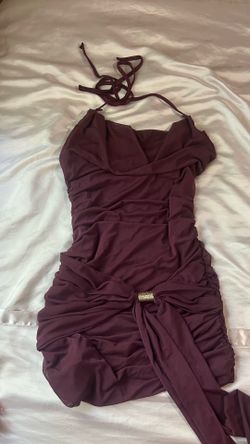Women Cowneck Halter Dress