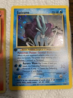 Pokemon 1st Edition Holo Suicune 16/64 Mint Condition