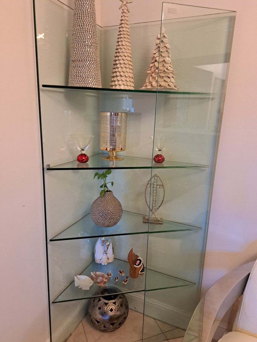 4 Tier Glass Corner Shelf