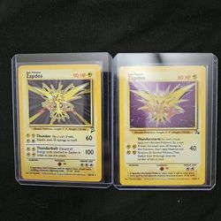 Pokemon Cards Holo Zapdos Vintage Legendary Rare