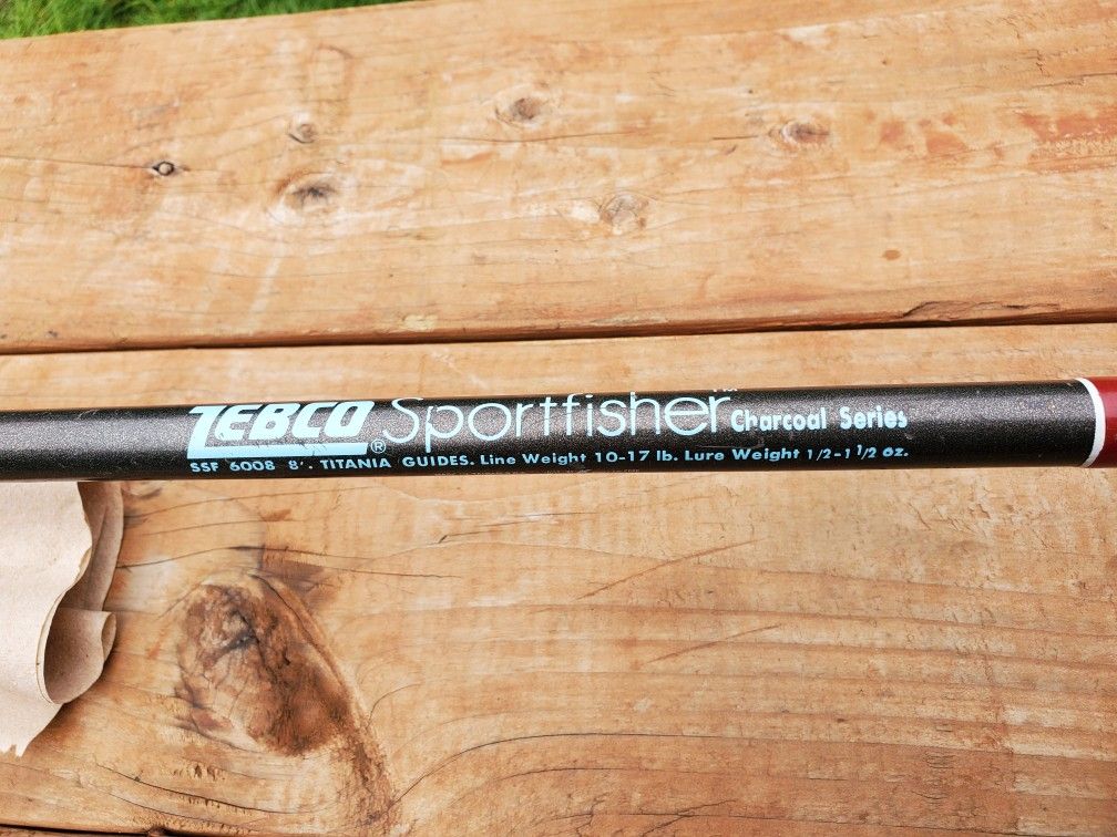 Zebco Sportfisher 8'0" Spinning Fishing Rod.