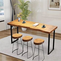 New in the box New in the box Lxmastery Bar Table, Narrow Long Bar Table, 47.2" Counter Height Pub Table, Industrial Bar Height Table, Solid Wood Rect