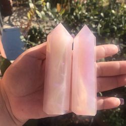 Aura Rose Quartz Crystal Tower ( Only 1 Left)