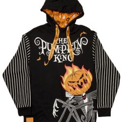 Loungefly Nightmare Before Christmas Pumpkin King Sweatshirt Unisex 2X NEW WITH TAGS 