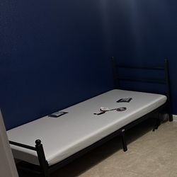 Bed frame and twin mattress