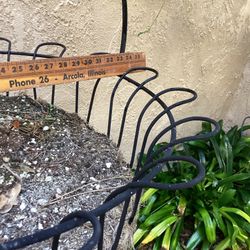 Large Hanging or Standing Solid Wrought Iron Garden Planter Basket
