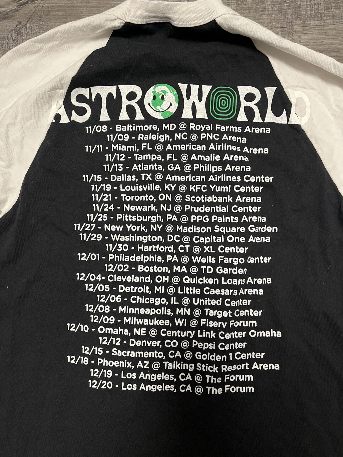 Travis Scott Astroworld Wish You Were Here two sided 2019 Tour T 