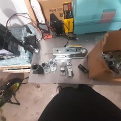 random collection of pipe and railing fittings and bwhatnot