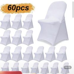 60 White Soft Chair Covers