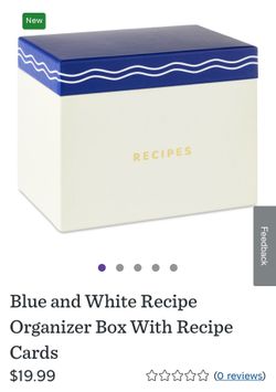 Hallmark Recipe organizer box with Recipe cards included