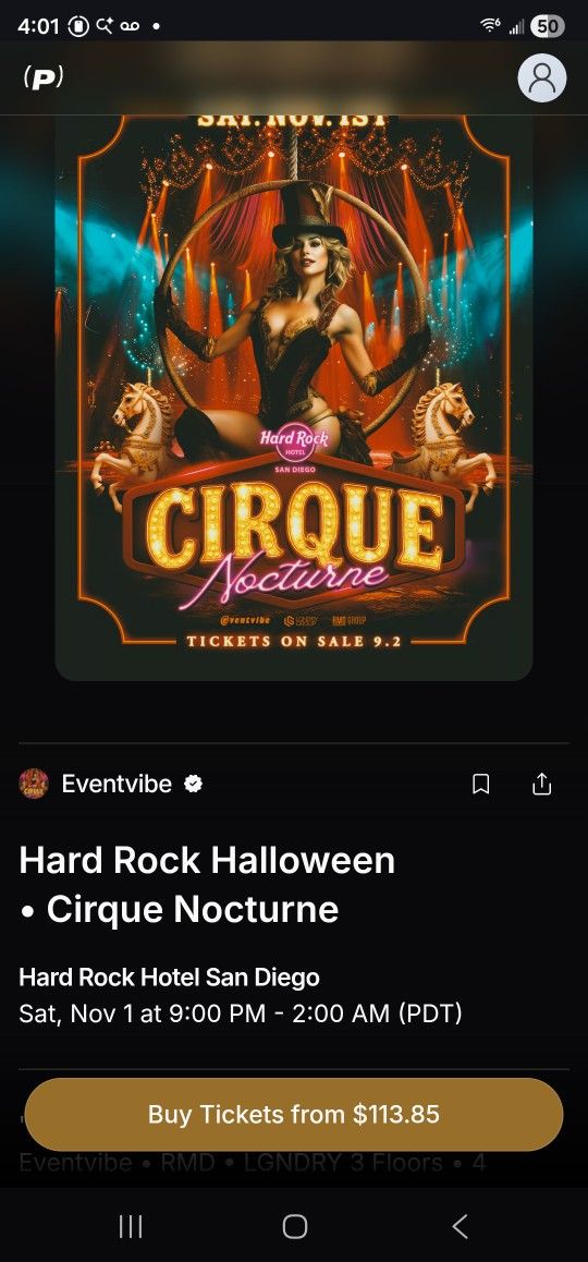 Hardrock Cirque Tickets For Tonight