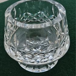 Waterford Crystal Lismore Open Sugar Footed Bowl 3.5x3.25" Vertical Cuts Vintage