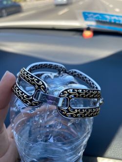 Brighton Silver and Gold Scroll Bracelet