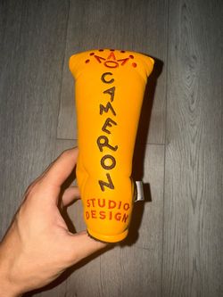 Scotty Cameron 2001 Yellow Studio Design Putter Headcover + Original Pivot Tool