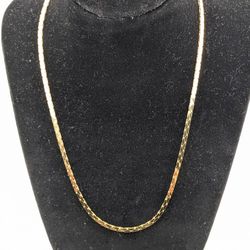 14K Gold PLATED Snake Link Chain