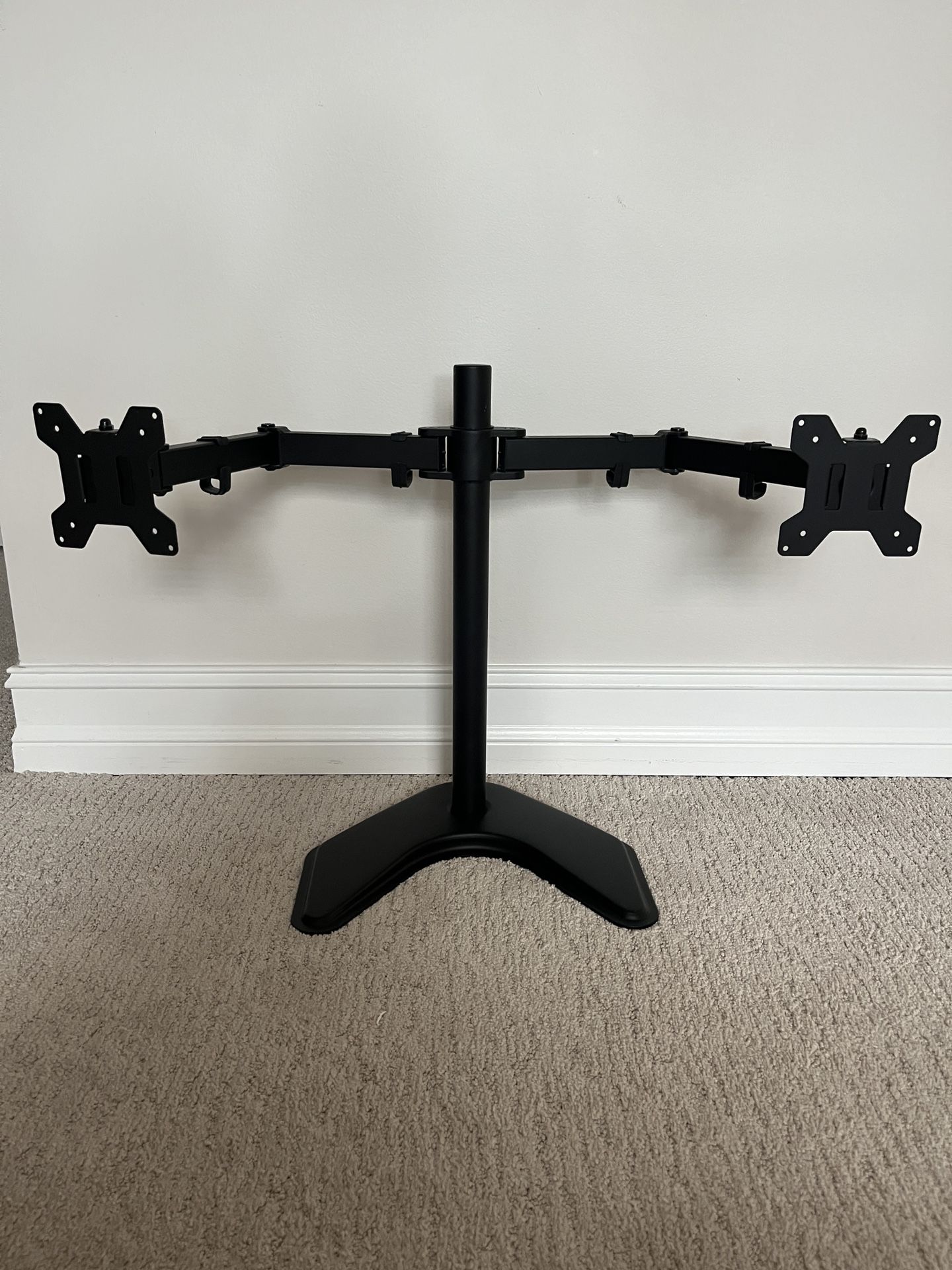 Dual Monitor Desk Stand +Adjustable Night +Swing Arms