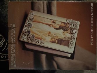 Silver Plated Photo Album with Rose Detail