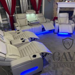 Salas piel 3 pz eléctricos Bluetooth led bocinas 🔊 cargadores luz lectura envíos hoy mismo  Instalación 🛠️ Garantía 💯 Pagas al recibir 