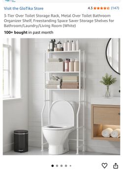 GloTika 3-Tier Over Toilet Storage jjRack