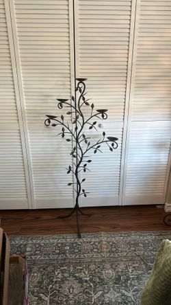 Heavy iron candle holder